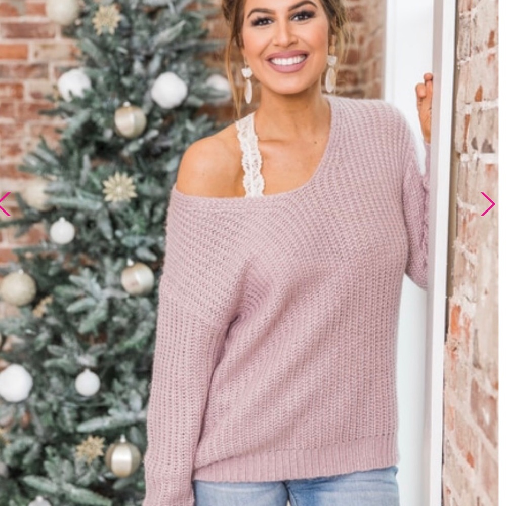 NWOT Pink Lily Boutique Mauve Sweater